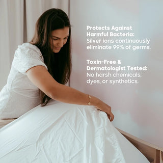 2x Silver-Infused Bamboo Crib Sheets – Safe, Cool & Clean