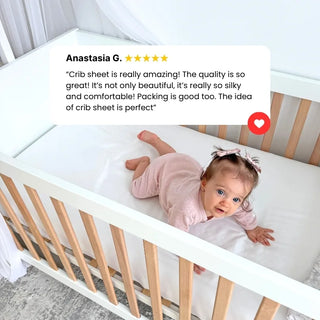 2x Silver-Infused Bamboo Crib Sheets – Safe, Cool & Clean