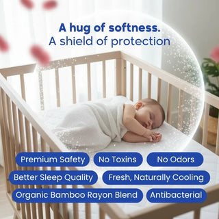 2x Silver-Infused Bamboo Crib Sheets – Safe, Cool & Clean