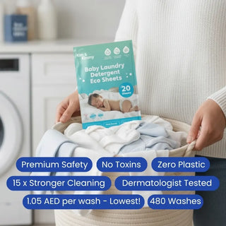 Plant-Based Toxic-Free Baby & Kid Laundry Detergent Sheets