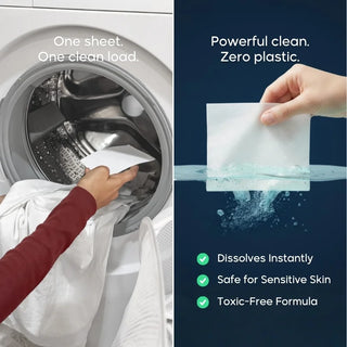 Plant-Based Toxic-Free Baby & Kid Laundry Detergent Sheets