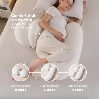 3-Piece Ergonomic Modular Maternity Pillow in Mulberry Silk