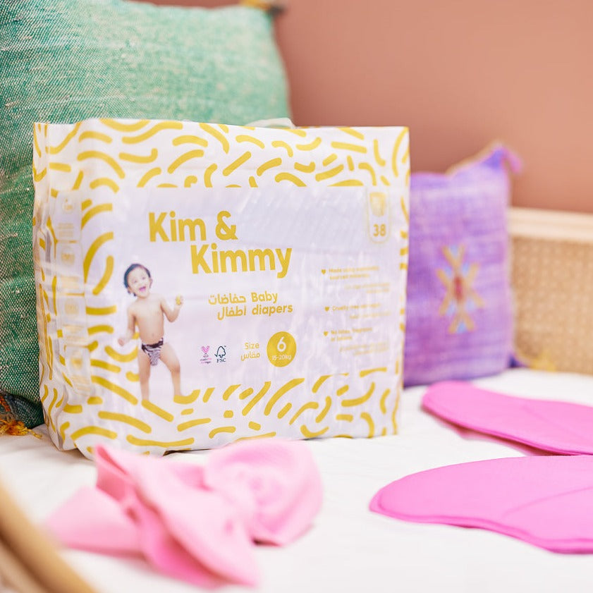 Kim & Kimmy - Size 6 Diapers, 15-20kg, Qty 38